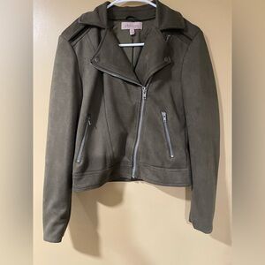 Philosophy Olive Faux Leather Jacket
